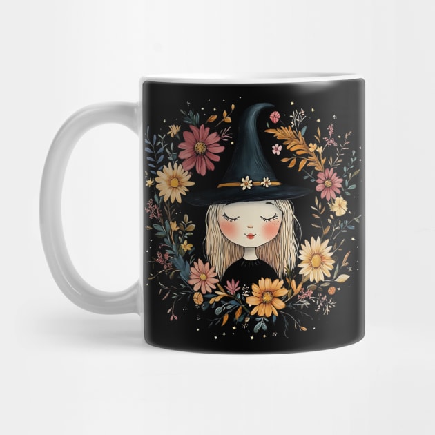 Ethereal Blonde Witch Art – Soft & Dreamy Magic Illustration by TuncGK